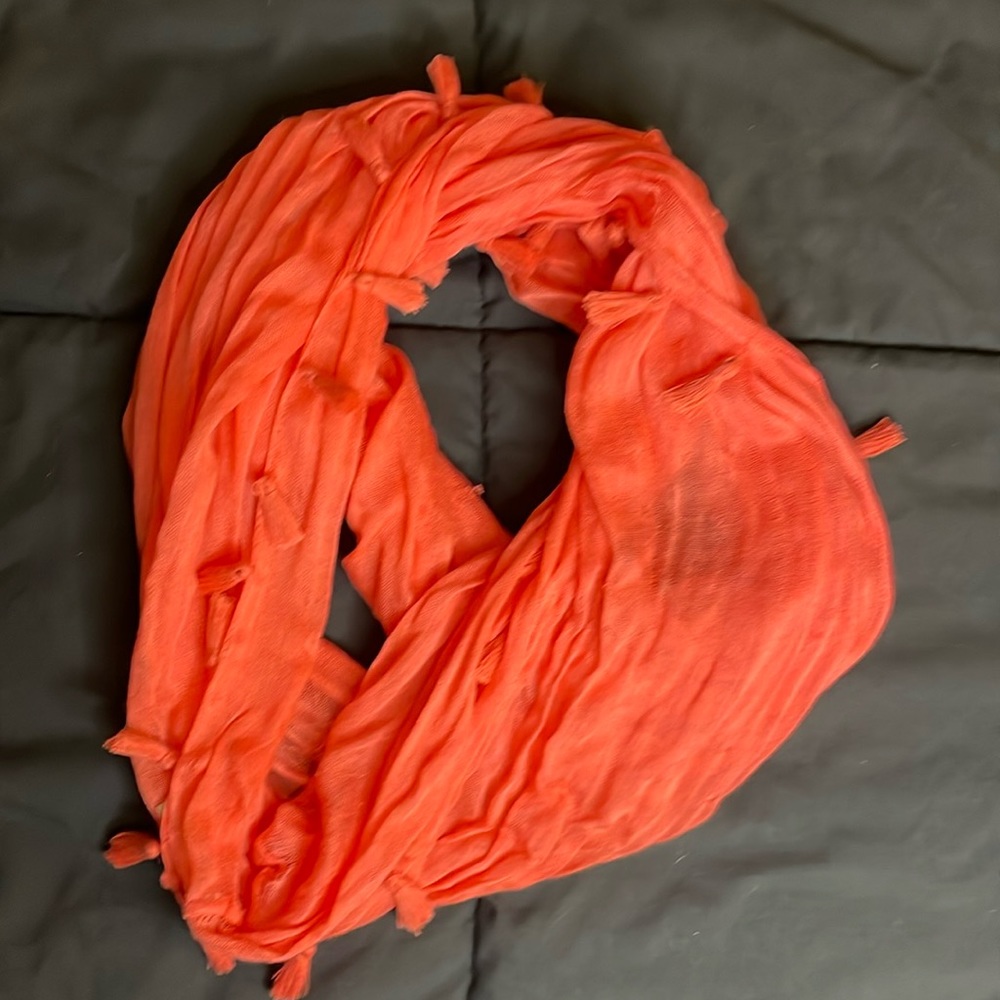 Coral infinity scarf